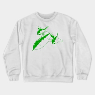 Lockheed SR-71 Blackbird - Green Design Crewneck Sweatshirt